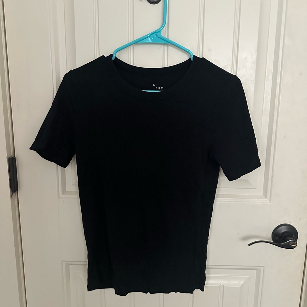 a new day Black Short Sleeve Tee
